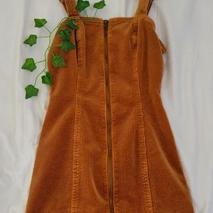 Brown zip up dress
